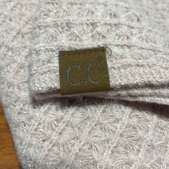 C.C Beanie Dusty Rose Pink Knit Infinity Scarf - Picture 3 of 6